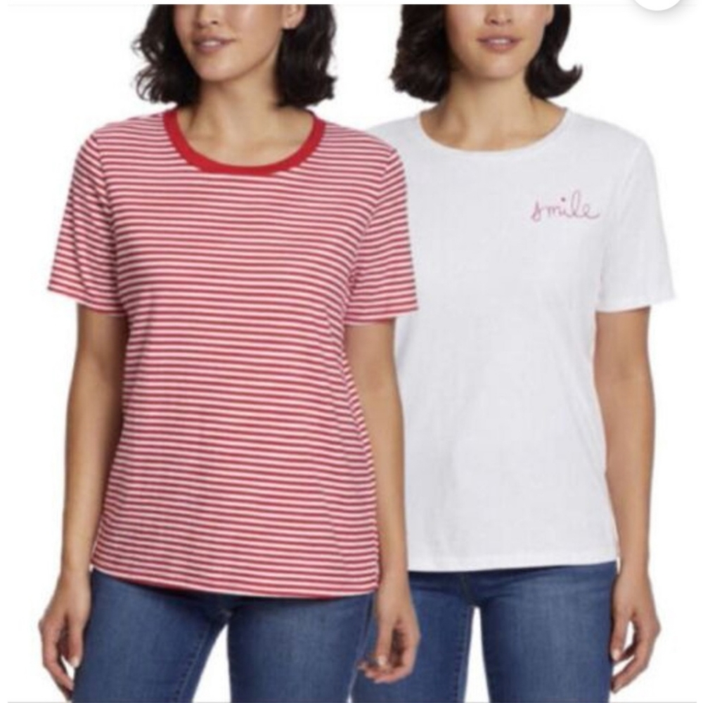2pack Ella Moss Ladies Perfect Short Sleeve Tee